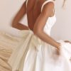 White Backless Bow Mini Dress