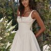 White Backless Bow Mini Dress