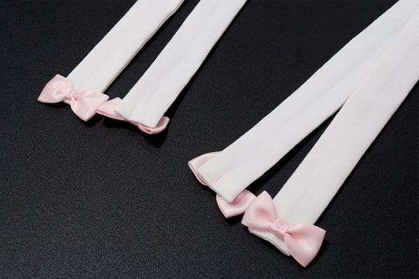 White Bow Design Top And Mini Skirt Set