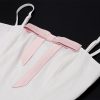 White Bow Design Top And Mini Skirt Set