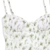 White Bustier Floral Print Mini Dress White Bustier Floral Print Mini Dress