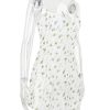 White Bustier Floral Print Mini Dress White Bustier Floral Print Mini Dress