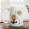 White Ceramic Mug, Custom Cute Girl Art with Butterflies & Rose, Minimal Style, Creative Gift for Grandma, Mom, or Friend White Ceramic Mug, Custom Cute Girl Art with Butterflies & Rose, Minimal Style, Creative Gift for Grandma, Mom, or Friend