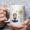 White Ceramic Mug, Custom Cute Girl Art with Butterflies & Rose, Minimal Style, Creative Gift for Grandma, Mom, or Friend White Ceramic Mug, Custom Cute Girl Art with Butterflies & Rose, Minimal Style, Creative Gift for Grandma, Mom, or Friend