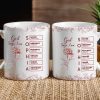 White Ceramic Mug with Bible Verses and Blue Floral Design, Faithful and Heartwarming Gift White Ceramic Mug with Bible Verses and Blue Floral Design, Faithful and Heartwarming Gift