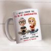 White Ceramic Mug with "I Would Choose You to Be My Granddaughter" Design, High Clarity, Heartwarming Gift