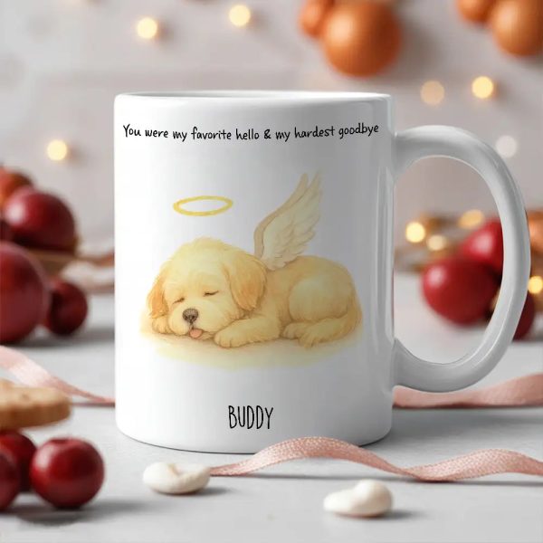 White Ceramic Pet Memorial Mug Personalized Sympathy Gift White Ceramic Pet Memorial Mug Personalized Sympathy Gift