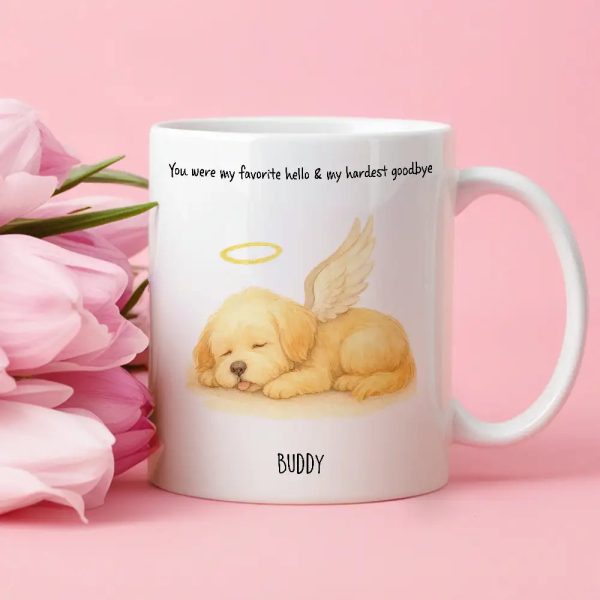White Ceramic Pet Memorial Mug Personalized Sympathy Gift White Ceramic Pet Memorial Mug Personalized Sympathy Gift