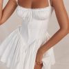 White Corset Lace Flare Mini Dress White Corset Lace Flare Mini Dress
