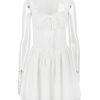 White Corset Lace Flare Mini Dress White Corset Lace Flare Mini Dress
