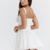 White Corset Lace Flare Mini Dress White Corset Lace Flare Mini Dress