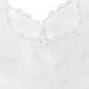 White Cupped Doily Strap V-neck Mini Dress White Cupped Doily Strap V-neck Mini Dress