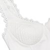White Cupped Doily Strap V-neck Mini Dress White Cupped Doily Strap V-neck Mini Dress