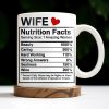 Wife Nutrition Facts Serving Size: 1 Amazing Woman, Nutrition Facts Label - Personalized Custom Coffee Mug - CPL378_MG