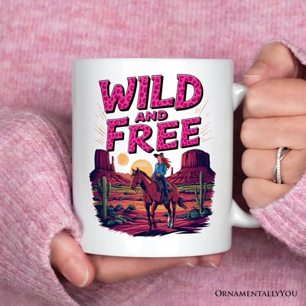 Wild And Free Western Personalized Mug, Woman Gift With Custom Name Wild And Free Western Personalized Mug, Woman Gift With Custom Name
