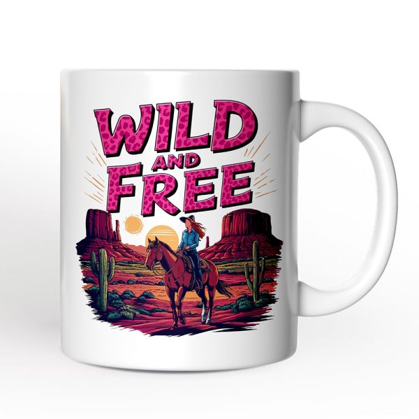Wild And Free Western Personalized Mug, Woman Gift With Custom Name Wild And Free Western Personalized Mug, Woman Gift With Custom Name