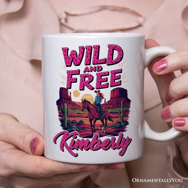 Wild And Free Western Personalized Mug, Woman Gift With Custom Name Wild And Free Western Personalized Mug, Woman Gift With Custom Name