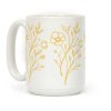 Wildflower Stippled Tattoo Coffee Mug Wildflower Stippled Tattoo Coffee Mug