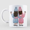 Winter Besties Flowers Personalized Mug