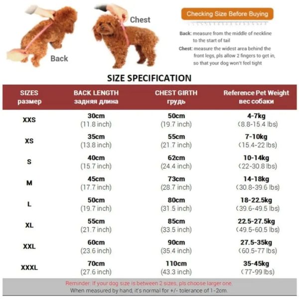 Winter Thick Warm Dog Coat Winter Thick Warm Dog Coat