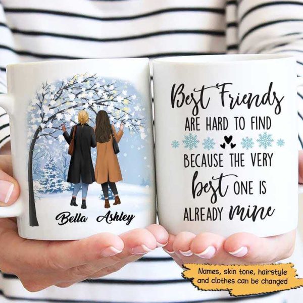 Winter Tree Life Is Better With Besties Personalized Mug Winter Tree Life Is Better With Besties Personalized Mug