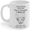 Wise Woman Once Said Coffee Mug Funny Sphynx Cat Lover Gift for Cat Mom Women