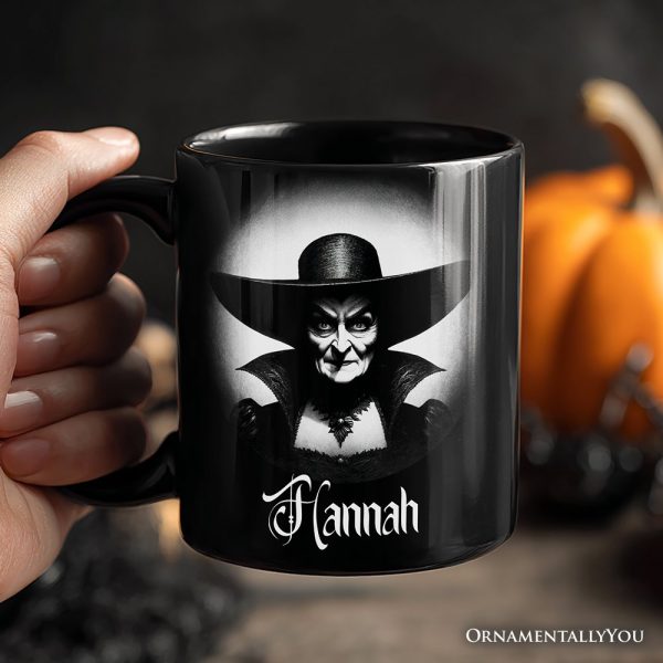 Witch Spooky Portrait Personalized Mug Horror Villain Theme Halloween Gift with Custom Name Witch Spooky Portrait Personalized Mug Horror Villain Theme Halloween Gift with Custom Name