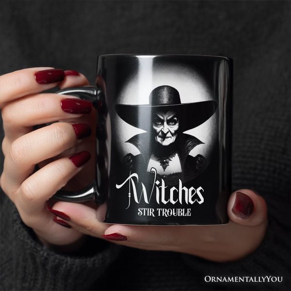 Witch Spooky Portrait Personalized Mug Horror Villain Theme Halloween Gift with Custom Name Witch Spooky Portrait Personalized Mug Horror Villain Theme Halloween Gift with Custom Name