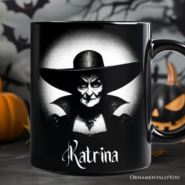 Witch Spooky Portrait Personalized Mug Horror Villain Theme Halloween Gift with Custom Name Witch Spooky Portrait Personalized Mug Horror Villain Theme Halloween Gift with Custom Name