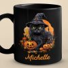Witchy Whiskers And Spooky Purrs - Cat Personalized Custom Black Mug - Halloween Gift For Pet Owners, Pet Lovers Witchy Whiskers And Spooky Purrs - Cat Personalized Custom Black Mug - Halloween Gift For Pet Owners, Pet Lovers