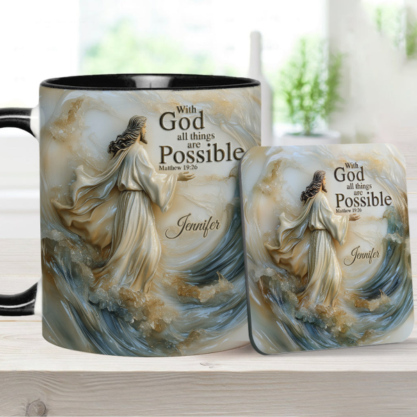 With God All Things Are Possible - Personalized Accent Mug TD118 With God All Things Are Possible - Personalized Accent Mug TD118