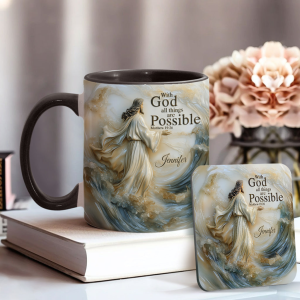 With God All Things Are Possible - Personalized Accent Mug TD118
