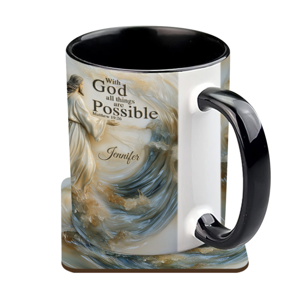 With God All Things Are Possible - Personalized Accent Mug TD118 With God All Things Are Possible - Personalized Accent Mug TD118