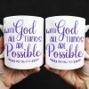 With God All Things Are Possible, Religious Quote - Personalized Custom Coffee Mug - FTH063_MG With God All Things Are Possible, Religious Quote - Personalized Custom Coffee Mug - FTH063_MG