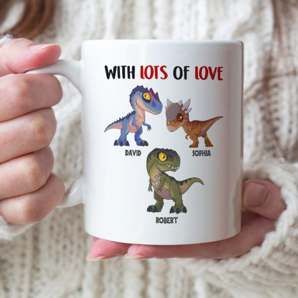 With Lots Of Love 03HUDT120623 Personalized Family Dad Mug With Lots Of Love 03HUDT120623 Personalized Family Dad Mug