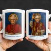 With You I Am A Christian, For You, I Am a Bishop, Stained Glass Bishop Design - Personalized Custom Coffee Mug - FTH082_MG With You I Am A Christian, For You, I Am a Bishop, Stained Glass Bishop Design - Personalized Custom Coffee Mug - FTH082_MG