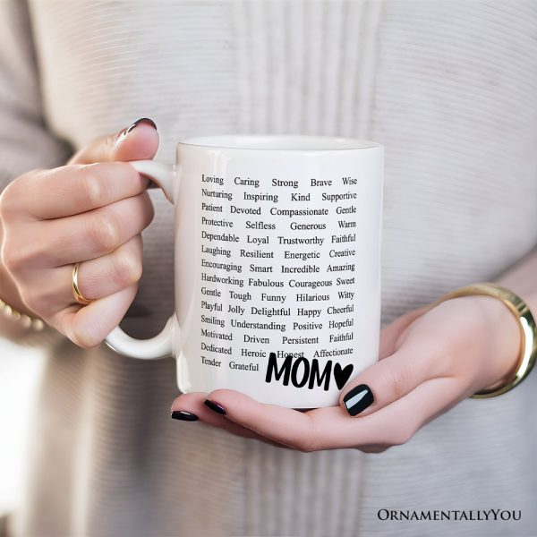 Words That Define Mom Personalized Mug, Appreciation Gift For Mom With Custom Name Words That Define Mom Personalized Mug, Appreciation Gift For Mom With Custom Name