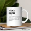 Work Bestie Definition Personalized Mug, Funny Coworker Gift with Custom Name Work Bestie Definition Personalized Mug, Funny Coworker Gift with Custom Name
