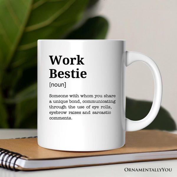 Work Bestie Definition Personalized Mug, Funny Coworker Gift with Custom Name Work Bestie Definition Personalized Mug, Funny Coworker Gift with Custom Name