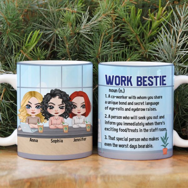 Work Bestie, Gift For Coworkers, Personalized Mug, Coworkers Friends Mug Work Bestie, Gift For Coworkers, Personalized Mug, Coworkers Friends Mug