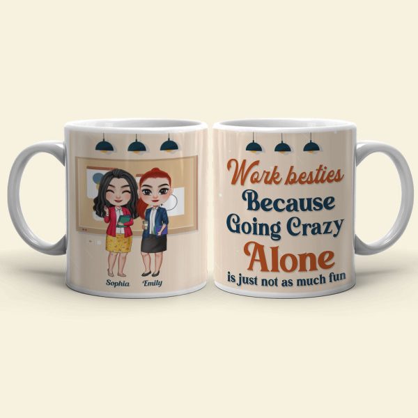 Work Bestie, Gift For Coworkers, Personalized Mug, Funny Bestie Coworkers Mug Work Bestie, Gift For Coworkers, Personalized Mug, Funny Bestie Coworkers Mug