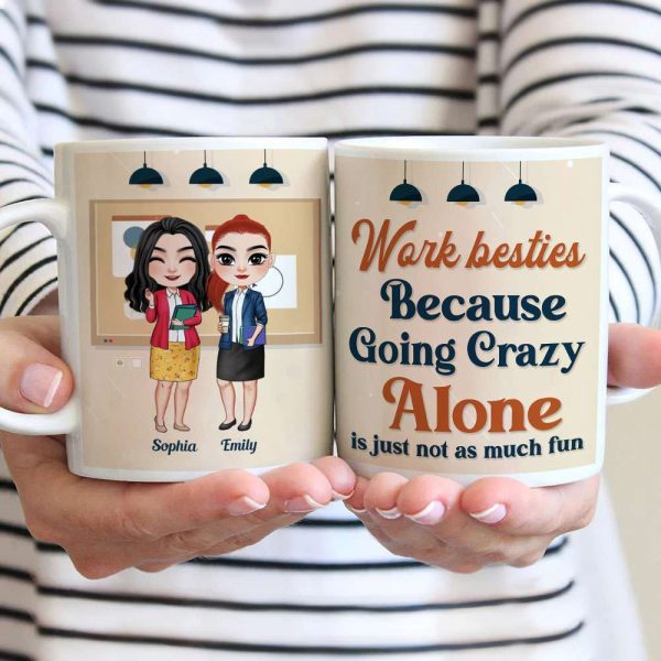 Work Bestie, Gift For Coworkers, Personalized Mug, Funny Bestie Coworkers Mug Work Bestie, Gift For Coworkers, Personalized Mug, Funny Bestie Coworkers Mug