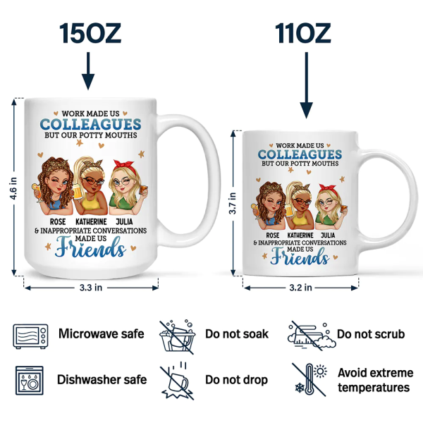Work Made Us Colleagues - Personalized Mug Work Made Us Colleagues - Personalized Mug