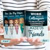 Work Made Us Colleagues Nurse - BFF Bestie Gift - Personalized Custom White Edge-to-Edge Mug Work Made Us Colleagues Nurse - BFF Bestie Gift - Personalized Custom White Edge-to-Edge Mug