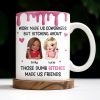Work Made Us Coworkers, Cartoon Portraits And Wine Glass - Personalized Custom Coffee Mug - COL109_MG Work Made Us Coworkers, Cartoon Portraits And Wine Glass - Personalized Custom Coffee Mug - COL109_MG