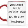 Working With Me Every Day - Coworker Personalized Custom Mug - Christmas Gift, Gift For Coworkers, Work Friends, Colleagues Working With Me Every Day - Coworker Personalized Custom Mug - Christmas Gift, Gift For Coworkers, Work Friends, Colleagues