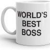 World's Best Boss Coffee Mug, Funny Office Gift for Boss Male Female, Boss Day Birthday Christmas Gift from Coworkers Employees World's Best Boss Coffee Mug, Funny Office Gift for Boss Male Female, Boss Day Birthday Christmas Gift from Coworkers Employees