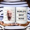 World'S Best Boss Funny Xmas Lights Custom Face - Personalized Photo Mug World'S Best Boss Funny Xmas Lights Custom Face - Personalized Photo Mug