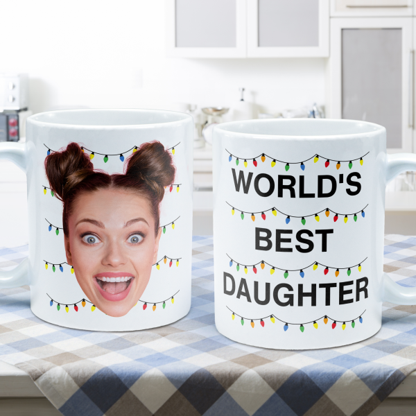 World's Best Daughter Funny Custom Face - Personalized Photo Mug World's Best Daughter Funny Custom Face - Personalized Photo Mug