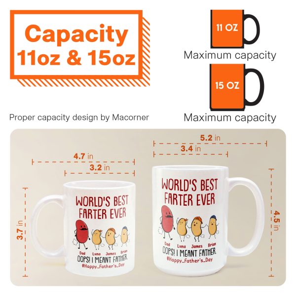World's Best Farter Ever I Mean Father Funny - Personalized Mug World's Best Farter Ever I Mean Father Funny - Personalized Mug